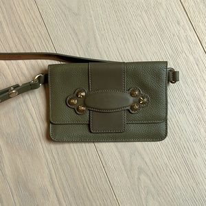 Michael Michael Kors Olive Green Leather Belt Bag
